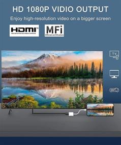 img 4 attached to 📱 Apple MFi Certified Lightning to HDMI Digital AV Adapter for iPhone iPad - 1080P HDMI Sync Screen Converter with Charging Port - Support All iOS - Ideal for HDTV, Projector, Monitor