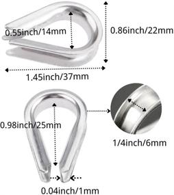 img 3 attached to ⚓ High-Quality 4Pcs 1/2" Wire Rope Chain Thimble: Ideal for Boat Rigging, Anchor, Terminating, and Splicing. Made with Premium 316 Stainless Steel