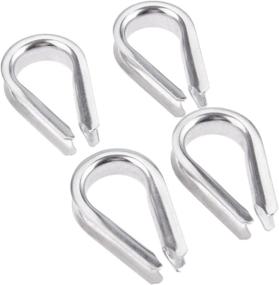 img 4 attached to ⚓ High-Quality 4Pcs 1/2" Wire Rope Chain Thimble: Ideal for Boat Rigging, Anchor, Terminating, and Splicing. Made with Premium 316 Stainless Steel
