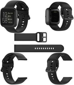 img 2 attached to Водонепроницаемые силиконовые запасные браслеты для Fitbit Versa - набор из 10 штук для женщин и мужчин