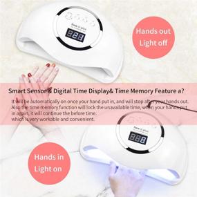 img 3 attached to 💅 Гель UV LED лампа для ногтей Jewhiteny Nail Dryer 72W - Ногтевая гель-лампа UV освещение с регулируемыми таймерами для обеих рук, автоматический сенсор для гель-лаков - лампа для ногтей курирования