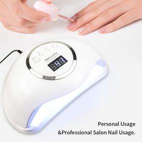 img 1 attached to 💅 Гель UV LED лампа для ногтей Jewhiteny Nail Dryer 72W - Ногтевая гель-лампа UV освещение с регулируемыми таймерами для обеих рук, автоматический сенсор для гель-лаков - лампа для ногтей курирования