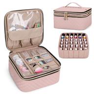 💅 yarwo nail polish organizer case - store 36 bottles, travel bag for manicure & pedicure kit (dusty rose, bag only) logo