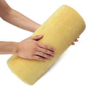 img 2 attached to 🌙 Ultimate Comfort and Support: SKYZONAL Half Moon Bolster Pillow - Relief for Legs, Back, Neck, Lumbar Spine, and Knee Pain