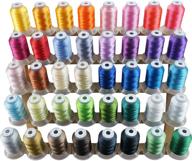 🧵 brothread 40 polyester embroidery machine thread kit - 500m (550y) each spool for brother, babylock, janome, singer, pfaff, husqvarna, bernina embroidery and sewing machines logo