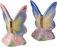 🦋 colorful cosmos gifts 20785 butterfly salt and pepper shaker set in purple logo