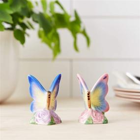 img 1 attached to 🦋 Colorful Cosmos Gifts 20785 Butterfly Salt and Pepper Shaker Set in Purple