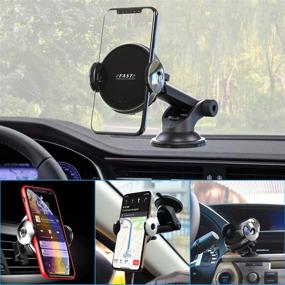 img 2 attached to 🚗 Fast Wireless Car Charger - Auto-Clamping Car Mount with 10W/7.5W Qi Charging - Compatible with iPhone 11/11 Pro/11 Pro Max/Xs MAX/XS/XR/X/8/8+ and Samsung S10/S9/Note 8/9 - for Windshield, Dashboard, and Vent Phone Holder