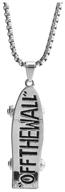 punk-inspired stainless steel skateboard necklace: a stylish hip-hop pendant for men, women & boys logo