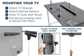 img 1 attached to No Stud TV Wall Mount - Low-Profile Tilting Hanger for No-Damage Dry Wall Installation, 110 Lbs Weight Capacity, VESA 600x400