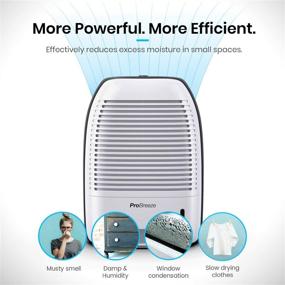 img 2 attached to Pro Breeze Premium Electric Dehumidifier: Small, Powerful 2200 Cubic Feet (250 sq ft) Model - Compact, Portable & Efficient - Perfect for Home, Basement, Bedroom, RV, Office, and Garage - Ideal Home Dehumidifiers