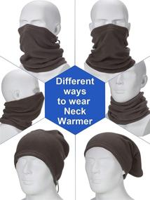 img 2 attached to Stay Cozy with the Fleece Warmer Gaiter: Men's Windproof Thermal Scarf Accessory
