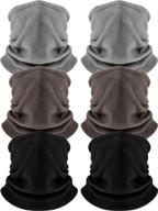 stay cozy with the fleece warmer gaiter: men's windproof thermal scarf accessory logo