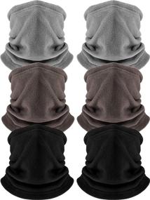 img 4 attached to Stay Cozy with the Fleece Warmer Gaiter: Men's Windproof Thermal Scarf Accessory