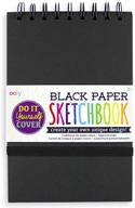 📚 ooly diy cover sketchbook: 5 x 7.5 inches black paper drawing book for kids, adults, artists | ideal for gel pens, white pencils, ooly paints, and more! logo