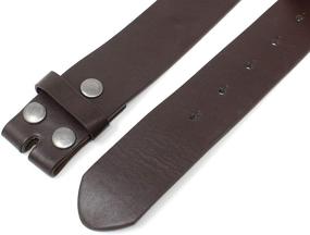 img 3 attached to Black Leather Strap with 👨 Smooth Finish - Men's L Accessories
