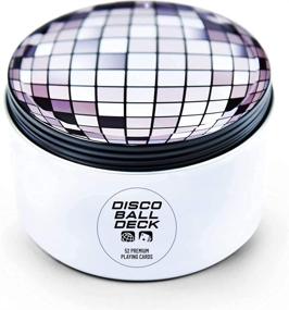 img 4 attached to The Original Cool in a Can: Chrome Disco Ball Deck - Premium Round Playing Cards for Standard Deck Travel Can