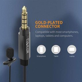 img 3 attached to 🎙️ Cubilux 3.5mm Lavalier Lapel MIC: High-quality Mic for Interviews, YouTube, and Vlogs. Compatible with iPhone, Samsung, Pixel, Moto Android smartphones & tablets. 5 FT Cable.