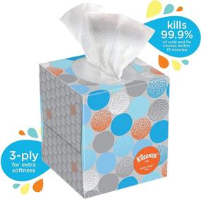 img 2 attached to Профессиональные салфетки Kleenex Premium для лица в кубе для бизнеса: белый, 3 коробки / пачка - необходимо для офисного использования