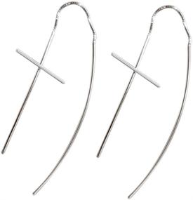 img 4 attached to Stylish and Elegant YESLADY 925 Sterling Silver Threader Earrings, Ideal for Women and Girls