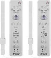 🎮 luxmo premium 2 in 1 wii controller motion plus 2 packs - replacement remote game controllers for wii wii u console, white - includes wrist strap logo