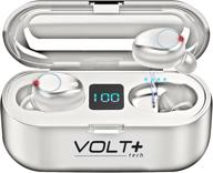 🎧 volt plus tech wireless bluetooth earbuds v5.0 for samsung galaxy a11/a51/a71/5g/71s 5g uw with led display, mic, 8d bass, f9 tws, ipx7 waterproof/sweatproof, 2000mah powerbank logo