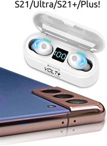 img 3 attached to 🎧 VOLT PLUS TECH Wireless Bluetooth Earbuds V5.0 for Samsung Galaxy A11/A51/A71/5G/71s 5G UW with LED Display, Mic, 8D Bass, F9 TWS, IPX7 Waterproof/Sweatproof, 2000mAh Powerbank