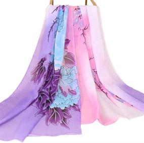 img 3 attached to LMVERNA Scarves Printing Chiffon Lightweight Women's Accessories and Scarves & Wraps