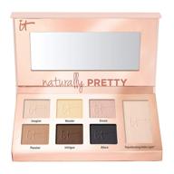 🌟 it cosmetics naturally pretty essentials - luxe eyeshadow palette - travel size - 6 matte shades &amp; 1 transforming satin shade - with anti-aging hydrolyzed collagen, silk &amp; peptides - 0.092 oz: the perfect travel companion for stunning eye makeup logo