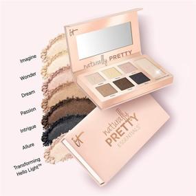 img 3 attached to 🌟 IT Cosmetics Naturally Pretty Essentials - Luxe Eyeshadow Palette - Travel Size - 6 Matte Shades &amp; 1 Transforming Satin Shade - With Anti-Aging Hydrolyzed Collagen, Silk &amp; Peptides - 0.092 oz: The Perfect Travel Companion for Stunning Eye Makeup