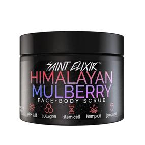 img 4 attached to 🌿 Himalayan Salt Scrub with Mulberry, Collagen, Apple Stem Cell, Hemp Seed Oil, Jojoba Oil | Exfoliating Face Scrub & Body Scrub | Natural Hydrating Face Moisturizer | Detoxifying Exfoliator Cleanser | Gender Neutral | Acne, Blackheads, Dark Spots, Wrinkles, Pore Minimizer | 12 oz