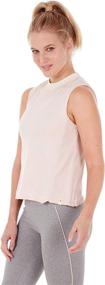 img 3 attached to 👚 Women's Prasada Tank: Satva Super Soft Organic Cotton Cross Back Round Neck Tank Top