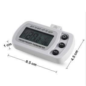 img 3 attached to 🌡️ Waterproof Refrigerator Fridge Thermometer with Max/Min Record Function and Large LCD Display