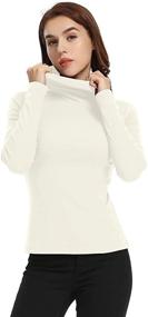 img 3 attached to GUBUYI Turtleneck T Shirts Stretchy Pullover Women's Clothing