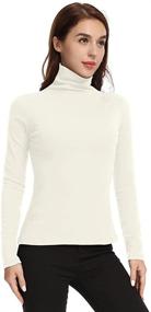 img 1 attached to GUBUYI Turtleneck T Shirts Stretchy Pullover Women's Clothing