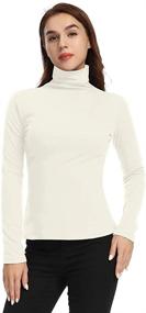 img 2 attached to GUBUYI Turtleneck T Shirts Stretchy Pullover Women's Clothing