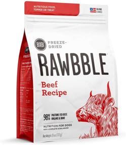 img 3 attached to 🐶 BIXBI Rawbble Freeze Dried Beef Dog Food, 26 oz - High Protein, No Fillers - Convenient Raw Meal, Treat, or Topper for Dogs - USA Made in Small Batches