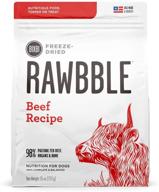 🐶 bixbi rawbble freeze dried beef dog food, 26 oz - high protein, no fillers - convenient raw meal, treat, or topper for dogs - usa made in small batches logo