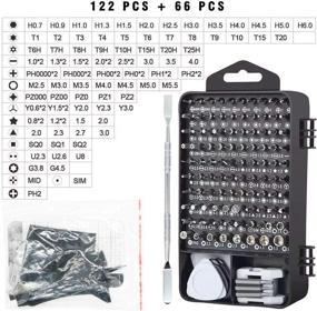 img 3 attached to 🔧 Комплект инструментов для ремонта мобильных телефонов - 188 в 1 набор прецизионных отверток с магнитными насадками для игровых приставок, ноутбуков, часов, ПК, камер, планшетов, очков, электроники - идеально подходит для самостоятельного ремонта