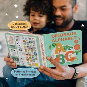 img 2 attached to 📚 Книга песен для детей "Динозавры АБВ от Cali's Books: Интерактивные звуки для младенцев и малышей от 1 до 4 лет. Лучшая обучающая игрушка для детей!