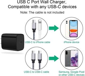 img 1 attached to 🔌 FiveBox USB C Зарядное устройство для стены [2 упаковки], 20 Вт Быстрое PD Зарядное устройство для iPhone 13/12 Mini Pro Max, 11 Pro/Max/XS/XR/X/8/8 Plus, Google Pixel, Samsung S21 - Улучшенный SEO.