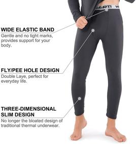 img 3 attached to Thermal Underwear Fleece Active Bottom Sports & Fitness for Other Sports