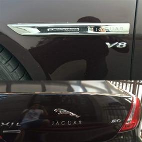 img 1 attached to 🏎️ Jaguar Accessories: Metal Badge Stickers for XJ XJL XF XE Ftype - 5.0 & V8 Engine Name Emblems