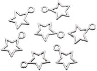 wholesale 100pcs antique silver plated star pentagram charms pendant for diy bracelets and necklaces - 22mmx16mm (a278) jewelry making craft supplies logo