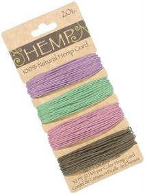 img 1 attached to 🎨 Craft County Vintage Multicolor 100% Hemp Cord Set – Ideal for Jewelry Making, Décor, Scrapbooking, 120 Feet Length