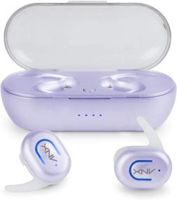 img 4 attached to 🎧 Aduro AX50 Lavender True Wireless Bluetooth Earbuds Headphones 5.0, Non-Slip Grip Earphones, One-Touch Control Button, Built-in Mic with Charging Case