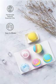 img 1 attached to 🛁 Organic Bath Bombs Set: Handmade Spa Treats for Dry Skin, Enriched with Essential Oils and Shea Butter - Perfect Birthday Gifts for Women and Girls (6PCS)