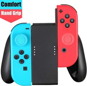 img 4 attached to 🎮 Switch/Switch OLED Joy-Con Comfort Grip Controller Hand Grip with 2 Thumbstick Caps Included