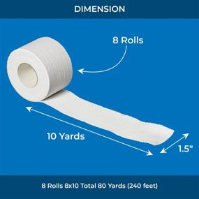 img 4 attached to 🏋️ Latex-Free Athletic Sports Tapes: Non-Sticky Residue, 8 Rolls, 1.5X 10 Yards, Easy Tear Zigzag Edge, Gentle on Skin – Trusted by Pro Athletes and Coaches