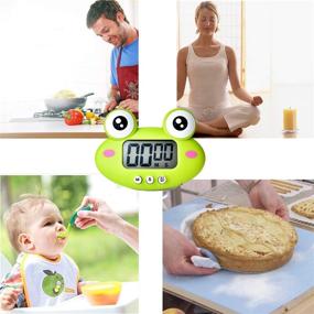 img 2 attached to LVGADR Cute Cartoon Animal Kitchen Timer - Magnetic Digital Countdown Timer for Cooking & Baking with Large LCD Display and Hangable Design (Frog Design)